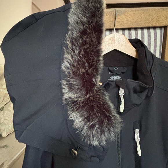 Sweaty Betty Black Ski Jacket with Faux Fur Hood - Picture 2 of 15
